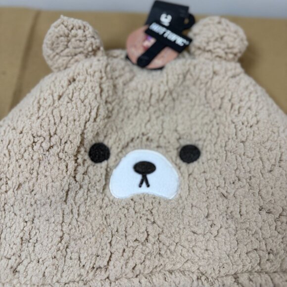 Fluffy Bear Sherpa Hood Pink Ribbon Ties Hot Topic Cozy Comfy - Picture 2 of 8